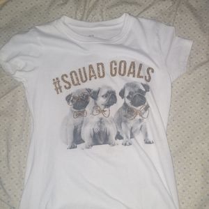 White shirt with logo